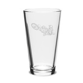 Motocross Deep Etched 16oz Pub Glass