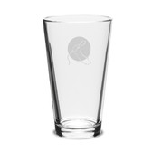 Microphone Hand Deep Etched 16oz Pub Glass