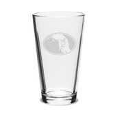 Eagle Oval Deep Etched 16oz Pub Glass