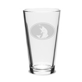 Fly-fish Deep Etched 16oz Pub Glass