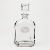 Moose Oval Deep Etched Crystal Whiskey Decanter