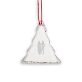 Surfer Tree Shaped Crystal Christmas Ornament