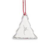 Gymnast  Tree Shaped Crystal Christmas Ornament