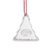 Bear Oval Tree Shaped Crystal Christmas Ornament