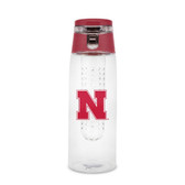 Nebraska Cornhuskers Sport Bottle 24oz Plastic Infuser Style