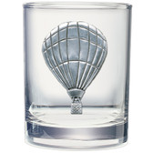 Hot Air Balloon Double Old Fashioned Glass Set of 2