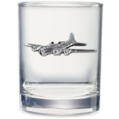 B-17 Double Old Fashioned Glass Set of 2
