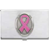 Pink Ribbon Business Card Case