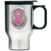 Pink Ribbon Travel Mug