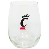 Cincinnati Bearcats 15oz Decorated Stemless Wine Glass