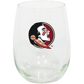 Florida State Seminoles 15oz Decorated Stemless Wine Glass