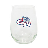 Gonzaga Bulldogs 15oz Decorated Stemless Wine Glass