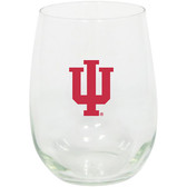 Indiana Hoosiers 15oz Decorated Stemless Wine Glass