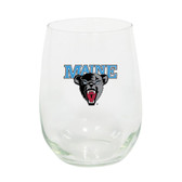 Maine Black Bears 15oz Decorated Stemless Wine Glass