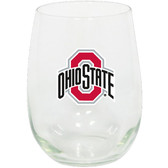 Ohio State Buckeyes 15oz Decorated Stemless Wine Glass