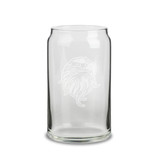 Eagles Head Deep Etched  16 oz Beer Can Glass