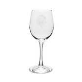 Eagles Head Deep Etched  12 oz Classic White Wine Glass
