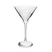 Eagles Head Deep Etched  10 oz Classic Martini Glass