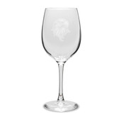 Eagles Head Deep Etched  16 oz Classic White Wine Glass