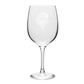 Eagles Head Deep Etched  19 oz Classic Red Wine Glass