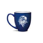 Eagles Head Deep Etched  15 oz Cobalt Bistro Mug