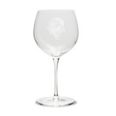 Eagles Head Deep Etched  Luigi Bormioli 18 oz Titanium Red Wine Glass