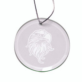 Eagles Head Deep Etched  Round Holiday Ornament