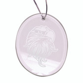 Eagles Head Deep Etched  Oval Holiday Ornament
