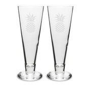 Pineapple 16 oz Classic Beer Pilsner -Set of 2