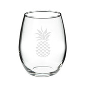 Pineapple 21 oz Stemless Red Wine Glass