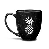 Pineapple 15 oz Black Bistro Mug