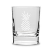 Pineapple Luigi Bormioli 11.75 oz Square Round Double Old Fashion Glass