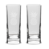 Pineapple Luigi Bormioli 13.50 oz Square Round Highball Glass - Set of 2