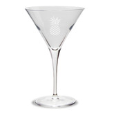 Pineapple Luigi Bormioli 10 oz Titanium Martini Glass