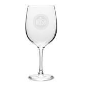 Irish Celtic Logo Deep Etched 19 oz Classic Red Wine Glass