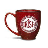 Irish Celtic Logo Deep Etched 15 oz Red Bistro Mug