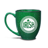 Irish Celtic Logo Deep Etched 15 oz Green Bistro Mug