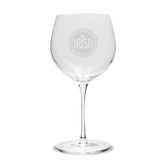 Irish Celtic Logo Deep Etched Luigi Bormioli 18 oz Titanium Red Wine Glass
