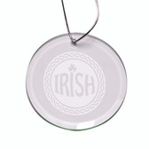 Irish Celtic Logo Deep Etched Round Holiday Ornament