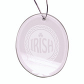 Irish Celtic Logo Deep Etched Oval Holiday Ornament