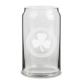 Shamrock Celtic Logo 16 oz Beer Can Glass