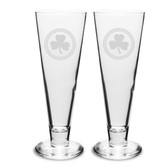 Shamrock Celtic Logo 16 oz Classic Beer Pilsner -Set of 2