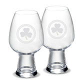 Shamrock Celtic Logo 18.25 Luigi Bormioli IPA Glass - Set of 2