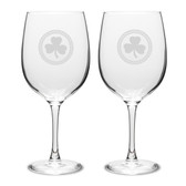 Shamrock Celtic Logo 19 oz Classic Red Wine Glass - Set of 2