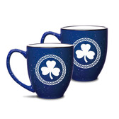 Shamrock Celtic Logo 15 oz Cobalt Bistro Mug - Set of 2