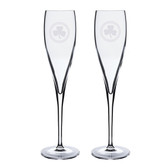 Shamrock Celtic Logo Luigi Bormioli 6 oz Titanium Toast Glass - Set of 2