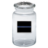 Thin Blue Line Large Storage Jar