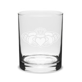 Claddagh Ring Logo 14 oz Classic Double Old Fashion Glass