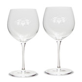 Claddagh Ring Logo Luigi Bormioli 18 oz Titanium Red Wine Glass - Set of 2