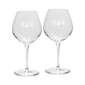 Claddagh Ring Logo Luigi Bormioli 22 oz Titanium Robusto Wine Glass - Set of 2
